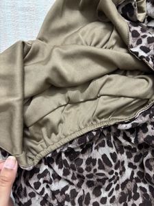 Leopard Print Halter Neck Maxi Dress