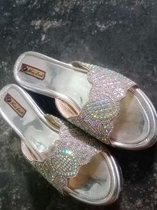 New Look Silver Embellished Heels