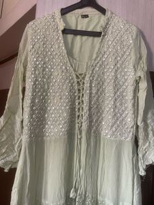 Elegant Light Green Embellished Gown