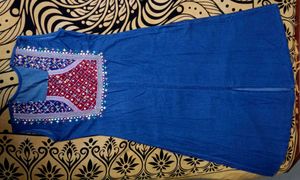 Navratri Classic Blue Denim Skirt