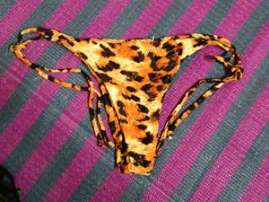 Leopard Print Tie-Side Bikini panty