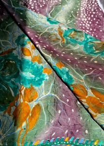 Vibrant Floral Print Saree