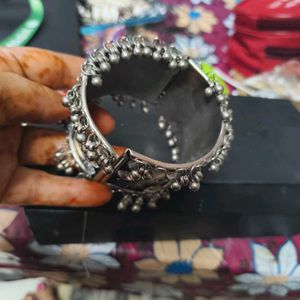Oxidized Mirror Work Bangle