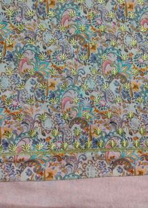 Pure Masleen Shimmer Weaving Suit Golden Embroider