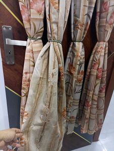||2 Pairs Of Multi-coloured Door Curtains|| 6ft 4"