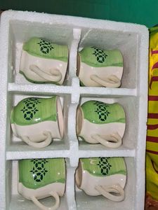 Set of 6 Ceramic Tea Cups