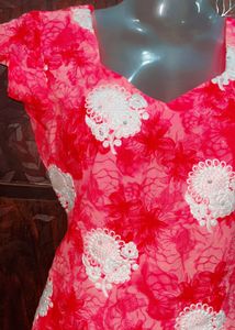 Y2K Vibrant Pink Floral Kurta💖