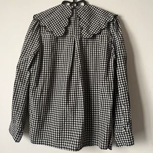 cute gingham Korean top