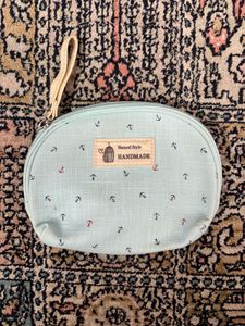 New Anchor Print Wristlet Pouch