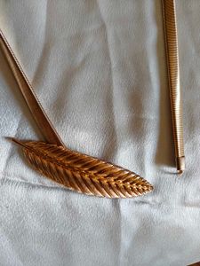 Gold Feather Elastic Belt