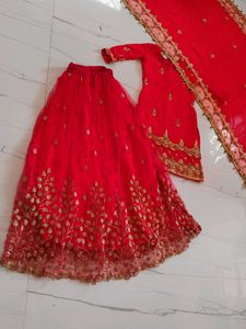 Red hand work bridal lehenga ❤️