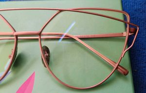 Rose Gold Geometric Cat-Eye Glasses