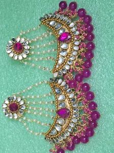 Stunning Pink Beaded Statement Earrings