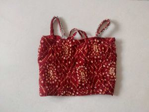 Boho Red Bandhani Clutch