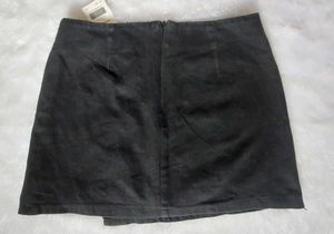 Button Denim Mini Skirt
