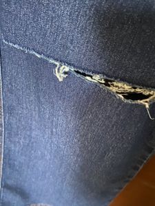 Vero Moda Stylish Ripped Blue Denim Jeans (33)