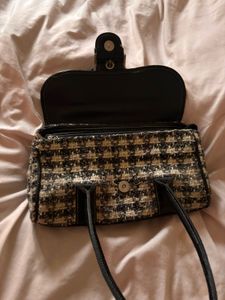 Coach Soho Inspired Tweed&amp;Croc Handbag y2k