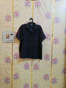 🇳🇿💫🎀Men's Black Textured Short Sleeve Shirt