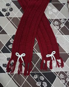 Mikasa Red Crochet Scarf