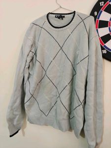 imported Argyle Pattern Sweater