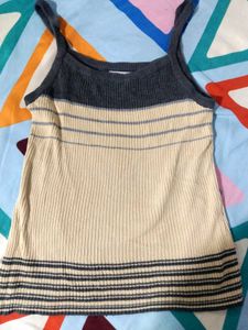 Striped Knit Topin