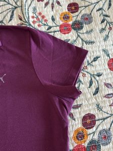 Women Puma Burgundy Polo Shirt