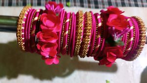 Rani Flower Bangles Set