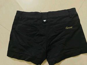 Black Cuffed Shorts