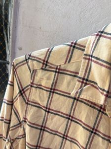 Checked Long Sleeve Button-Up Shirt