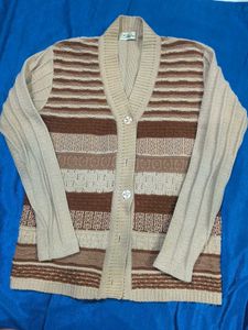 Vintage Striped Knit Cardigan