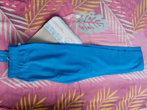 Blue Lycra Stretch Yoga Pants