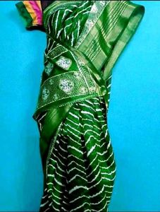 Green silk saree