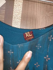 Elegant Teal Embellished Dress