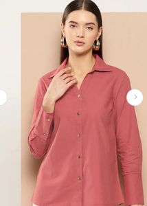 Classic Rose Pink Button-Up Shirt