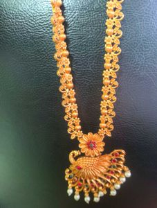 Traditional Gold Peacock Necklace