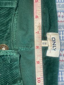 Green Corduroy Flared Pants