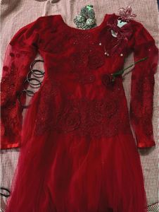 Stunning maroon Embellished gown