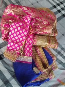 Beautiful Pink &amp; Gold Lehenga Choli