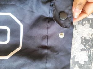 “Black &amp; White Graphic Varsity Jacket + Shorts Co-