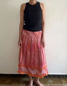 Bohemian midi skirt