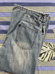 Vintage Wash Wide Leg Jeans