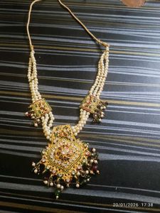 Elegant Pearl &amp; Stone Necklace