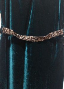 Elegant Emerald Green Velvet Dress