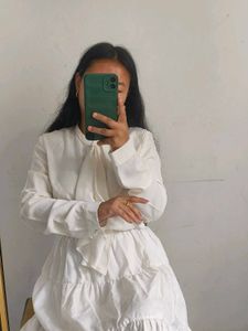 Korean White Ruffle Shirt 🔥
