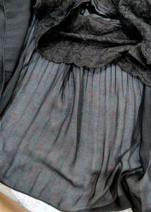 Black Pleated Midi Skirt