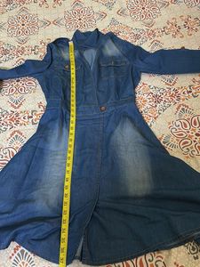 Denim Shirt Dress with Pockets