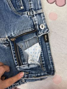 Blue Denim Cargo Shorts