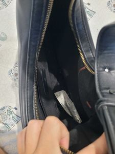 MANGO Classic Black Hobo Shoulder Bag