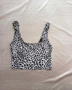 Dalmatian Print Cropped Top