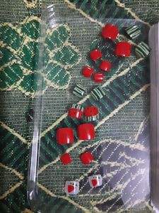 Reusable|Washable Korean TOE NAILS - Set Of 24